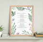 Custom Poetry Wall Art Personalized Canvas For Wedding Anniversary Remembrance