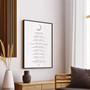 Enlightenment Poetry Wall Art Featuring Rumi's Healing Prayer - Inspiring Spiritual Canvas For Mindfulness Decor