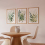 Modern Botanical Wall Art Canvas Trio - Sage Green Wildflowers, Boho Floral Prints For Living Room DéCor