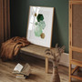 Geometric Green Gold Canvas Wall Art Set For Living Room Decor - Modern And Elegant Touch