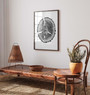 Personalized Tree Ring Canvas For First Anniversary - Handmade Black And White Woodcut For Living Room
