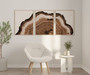 Personalized Tree Ring Canvas Art - Rustic Cabin Decor For Living Room And Bedroom