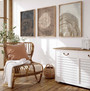 Tree Ring Canvas Set Of 3 - Nordic Japandi Decor For Bedroom And Dining Room