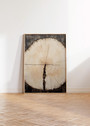Rustic Tree Ring Canvas Art - Vintage Wood Design For Living Room Decor