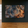 Colorful Tree Ring Canvas Wall Art - Minimalist Abstract Design For Living Room Or Office