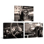 Vintage classic American car canvas wall art in retro style, decor for men's or boys' bedroom and car enthusiast spaces