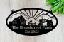 Personalized Animal Farm Metal Sign For Rustic Outdoor Decor | Ideal Gift For Farms