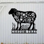 Personalized Animal Farm Sheep Metal Sign - Farmhouse DéCor For Barn And Ranch
