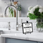 Funny 'Wash Your Hands' Animal Farm Sign With Iron Stand For Farmhouse Bathroom Decor - Gift For Women And Men