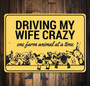Funny Animal Farm Signs Metal For Farmhouse Decor And Farmer Gifts - Rustic Farm Humor For Animal Lovers