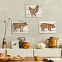 Animal Farm Signs Rustic Wooden Kitchen Decor With Cow Rooster Pig For Country Style Wall Decorations