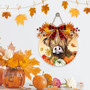Cozy Autumn Highland Cow Farm Animal Wood Sign For Outdoor Porch Decor - Fall Plaid Accents And Maple Leaves