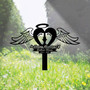Heartfelt Baby Footprints Memorial Metal Stake For Garden