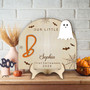 Personalized Baby Footprints Wood Sign For Newborn's First Halloween - Touching Nursery Decor And Gifts