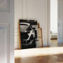Black Classic Sports Car Canvas – Luxury German Car Wall Art for Auto Lovers