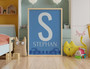 Customizable Boys Racing Car Enthusiast Canvas Art - Blue Formula 1 Design For Nursery Rooms