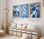 Customizable Boys Racing Car Enthusiast Canvas Art - Blue Formula 1 Design For Nursery Rooms