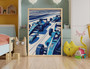 Customizable Boys Racing Car Enthusiast Canvas Art - Blue Formula 1 Design For Nursery Rooms
