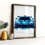 Car Enthusiast Wall Art Set For Boys - Watercolor Canvas Prints - Sports Car Bedroom Decor Gift