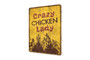 Crazy Chicken Lady Animal Farm Sign For Rustic Chicken Coop Decor – Thoughtful Vintage Style