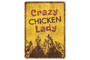 Crazy Chicken Lady Animal Farm Sign For Rustic Chicken Coop Decor – Thoughtful Vintage Style