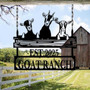Personalized Goat Ranch Metal Sign For Farm - Custom Animal Barn Decor - Thoughtful Gift For Dad