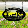 Personalized Animal Farm Metal Sign For Ranch And Barn - Unique Farmhouse Decor And Gift