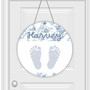 Baby Footprints Wall Art And Decor: Personalized Winnie-The-Pooh Nursery Door Sign For Birth Announcement