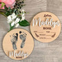Personalized Baby Name Footprint Wall Art For Nursery And Hospital - Birth Stats And Announcement Decor