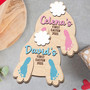 Custom Baby Footprints Wall Art For Easter - Personalized Wooden Plaque, DIY Gift For Kids' Nursery