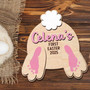 Custom Baby Footprints Wall Art For Easter - Personalized Wooden Plaque, DIY Gift For Kids' Nursery