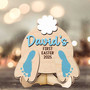 Custom Baby Footprints Wall Art For Easter - Personalized Wooden Plaque, DIY Gift For Kids' Nursery