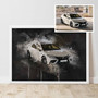 Personalized Car Enthusiast Wall Art - Custom Watercolor Canvas For Father's Day Gift Ideas