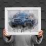 Personalized Car Enthusiast Wall Art - Custom Watercolor Canvas For Father's Day Gift Ideas
