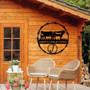Personalized Animal Farm Sign For Farmers - Cow And Calf Ranch Name Outdoor Decor