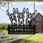 Personalized Animal Farm Signs - Rustic Donkey Barn Decor For Farmhouse