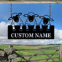 Personalized Sheep Farm Metal Sign For Barn Decor - Animal Enthusiast Gift