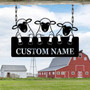 Personalized Sheep Farm Metal Sign For Barn Decor - Animal Enthusiast Gift
