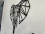 Geometric Wall Art Decor - 3D Elephant Metal Sign For Bedroom And Living Room