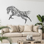 Geometric Metal Horse Tree Wall Art For Home Office Bedroom Farmhouse Decor
