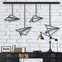 Geometric Metal Paper Plane Wall Art - Modern Decor For Living Room And Office