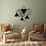 Modern Luxury Geometric Metal Wall Art Decor - Triangle Fantasy Design