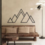 Geometric Mountain Metal Wall Art For Nature Lovers Minimalist Decor