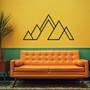 Geometric Mountain Metal Wall Art For Nature Lovers Minimalist Decor