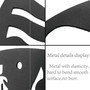 Geometric Wall Art Black Metal Sign - Office & Garden Decor, Iron Sculpture For Modern Spaces, Abstract Design