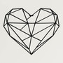 3D Geometric Heart Metal Wall Art For Bedroom And Living Room - Modern Home Decor