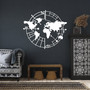 Geometric World Map Metal Wall Art For Home And Office Decor - Trendy Metal Sign Decoration