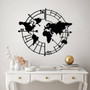 Geometric World Map Metal Wall Art For Home And Office Decor - Trendy Metal Sign Decoration