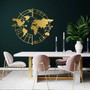 Geometric World Map Metal Wall Art For Home And Office Decor - Trendy Metal Sign Decoration