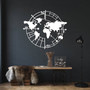 Geometric World Map Metal Wall Art For Home And Office Decor - Trendy Metal Sign Decoration